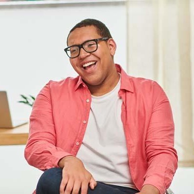 Portrait,Of,Happy,Young,Man,With,Down,Syndrome,With,His